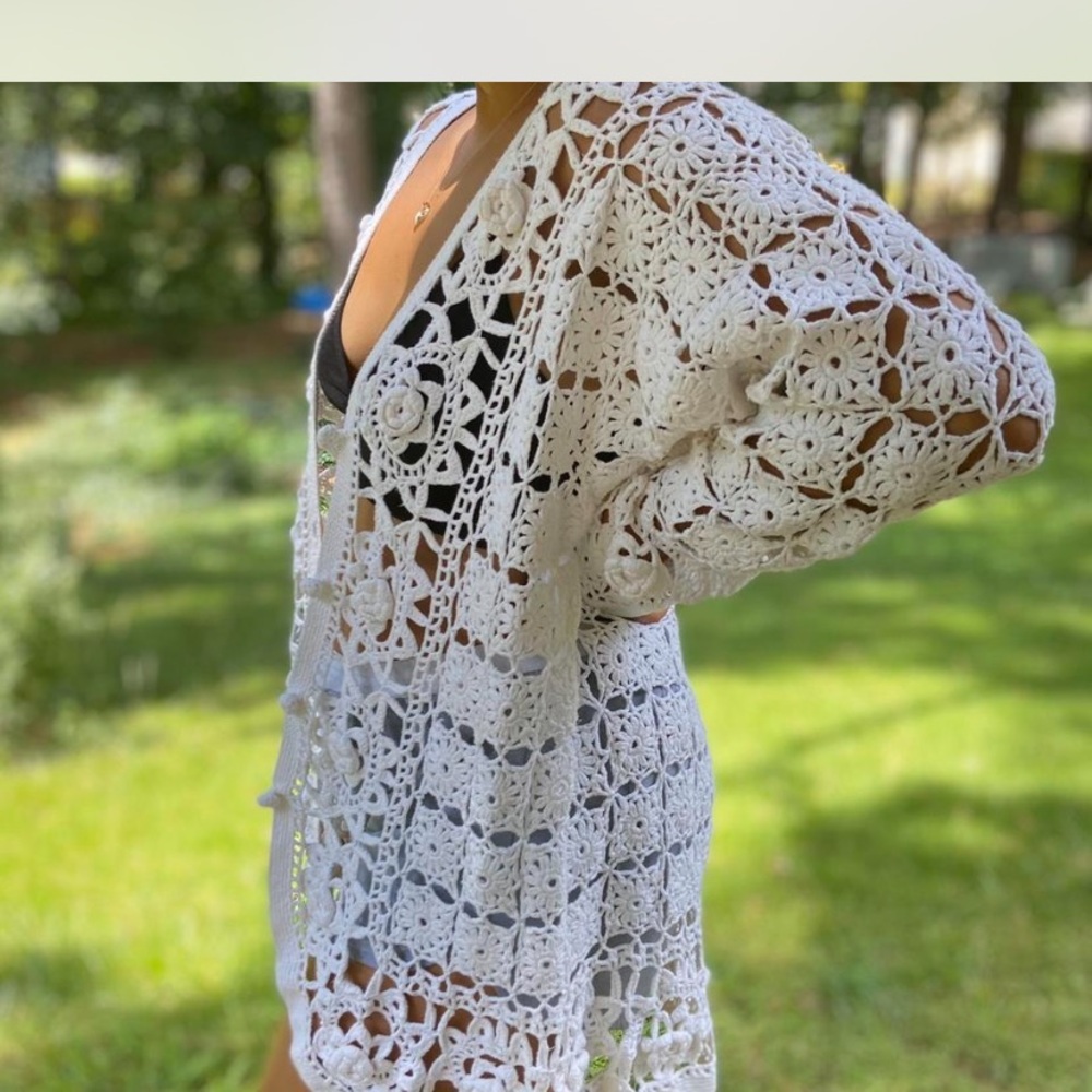 Crochet granny square cardigan